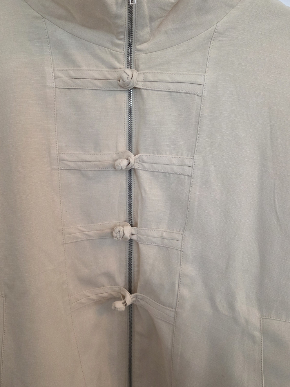 NWT Cream Frog Closure Lightweight Bomber JACKET - Picture 4 of 15